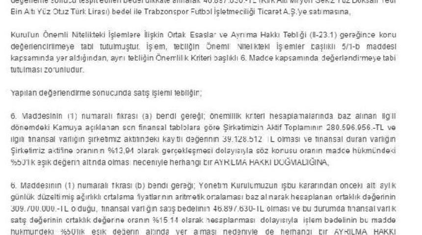 Trabzonspor Hes Projesini Satın Aldı