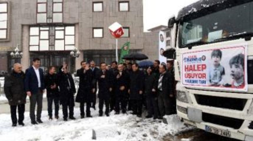 Halep&rsquo;e Yardım Tırları Ke&ccedil;i&ouml;ren&rsquo;den Yola &Ccedil;ıktı