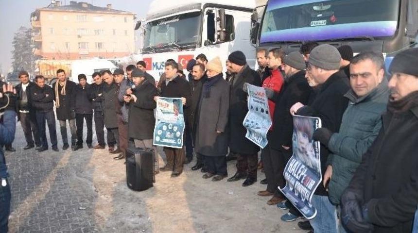 Muş’tan Halep’e 3 Tır Un Yardımı