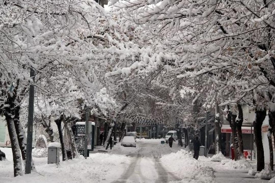 Nevşehir&rsquo;de Yoğun Kar Ağa&ccedil;ların Dallarını Kırdı