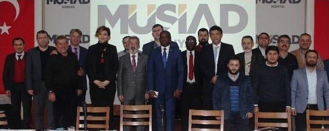 Gabon Büyükelçisi Konya Sanayisi Hakkında Bilgi Aldı