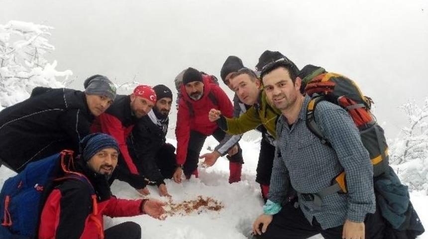 (&ouml;zel Haber) Eksi 10 Derecede Kar Helvası Yapıp Yediler