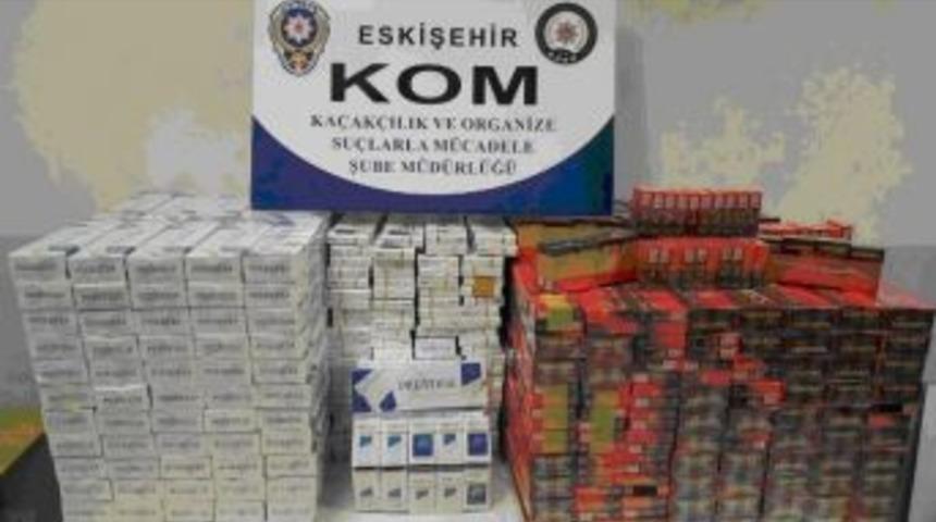 Eskişehir&rsquo;de 3 Bin 495 Paket Ka&ccedil;ak Sigara Ele Ge&ccedil;irildi