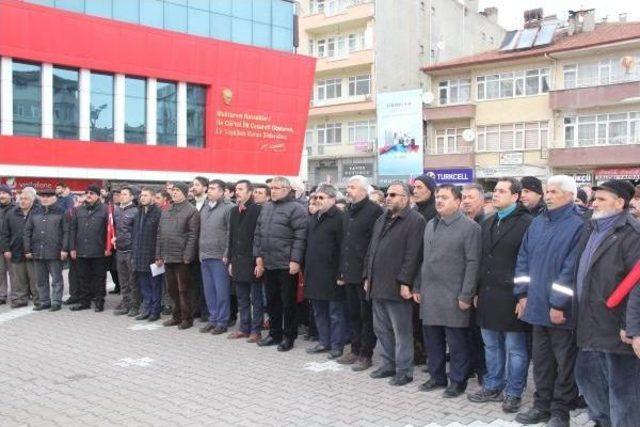 Samsun'da Teröre Lanet Şehide Dua Yürüyüşü