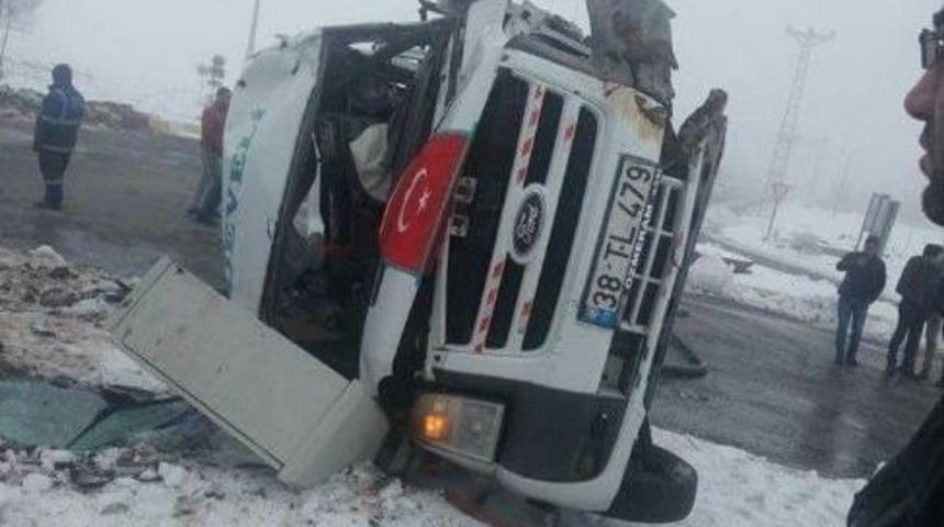 Develi&rsquo;de Trafik Kazası: 1 &Ouml;l&uuml;