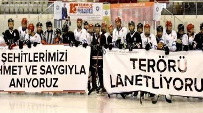 Et&uuml; 15 Temmuz Anısına Buz Hokeyi Turnuvası D&uuml;zenledi