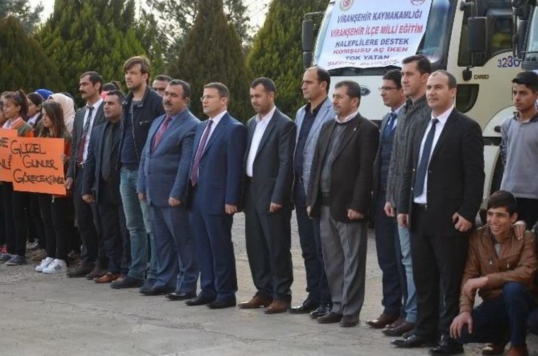 Halep&rsquo;e Yardım Kampanyasına Viranşehir Kaymakamlığı&rsquo;ndan Destek