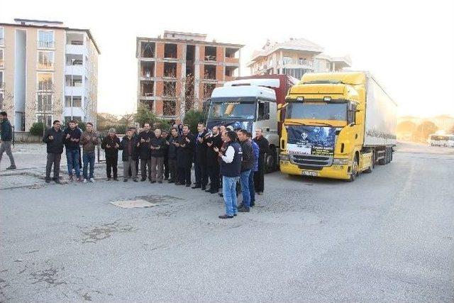 Halep İçin Yardım Tırları Yola Çıktı