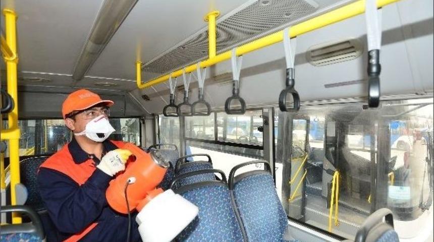 Ego Otob&uuml;slerinde Dezenfekte Seferberliği