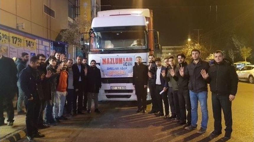 Ak Parti Kolları Başkanlığının Yardım Tırı Yola &Ccedil;ıktı