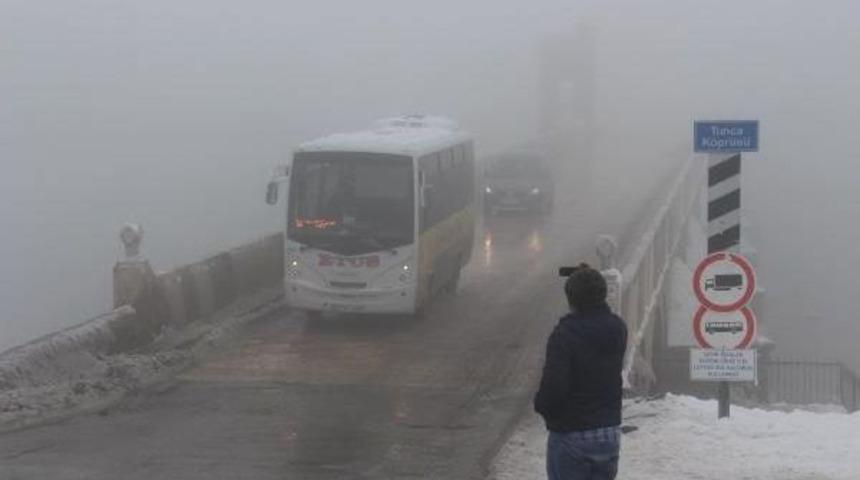 Edirne'de Yoğun Sis