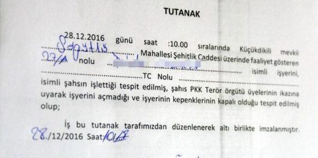 Pkk lıların Talimatıyla Iş Yerlerini A&ccedil;mayan Esnafa Ceza 3
