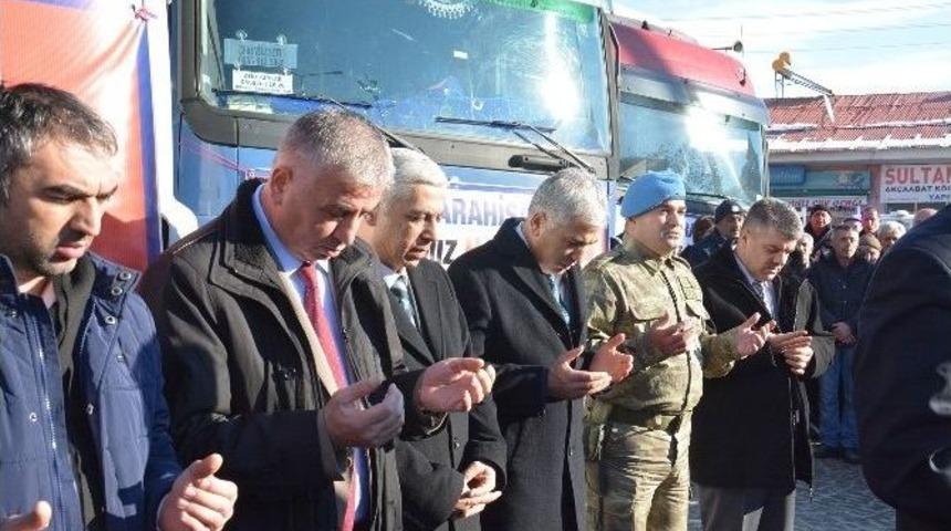 &ldquo;rotamız Halep, Y&uuml;k&uuml;m&uuml;z İnsanlık&rdquo; Tır&rsquo;ları Yola &Ccedil;ıktı