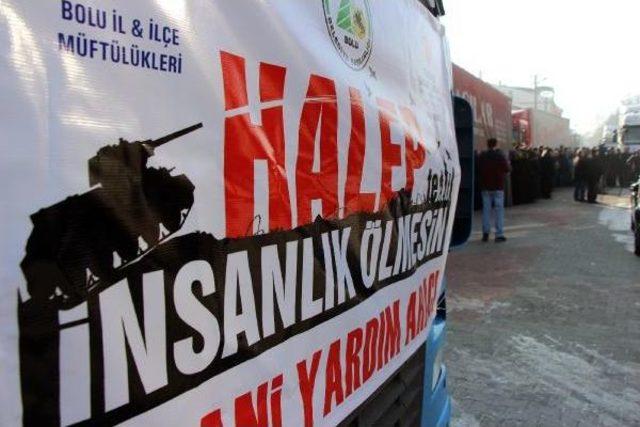 Bolu'dan Halep'e 7 Tır Yardım Malzemesi