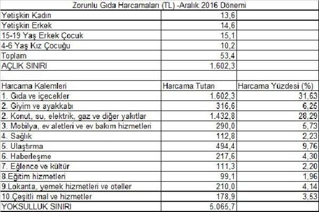 Bisam: Açlık Sınırı 1,602, Yoksulluk Sınırı 5,066 Lira Oldu