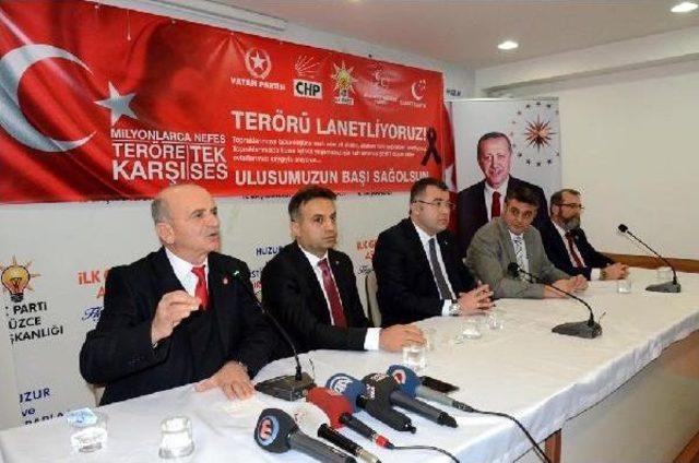 Düzce'de 5 Parti Terörü Lanetledi