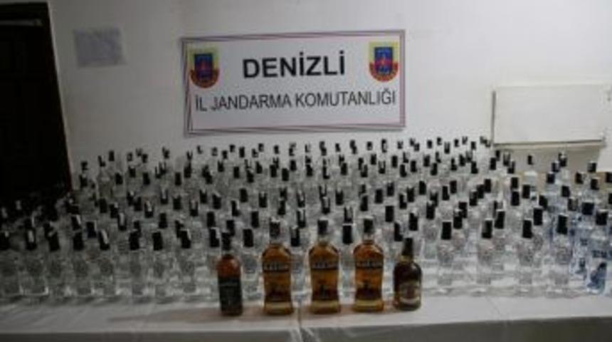 Denizli’de 261 Şişe Kaçak İçki Ele Geçirildi
