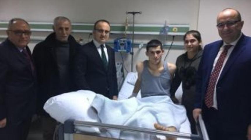 Turan Ve Gider Kayseri&rsquo;de Yaralanan Askeri Ziyaret Etti