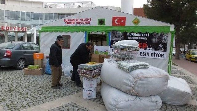 Burhaniye’de Halep İçin Yardım Kampanyası Başlatıldı