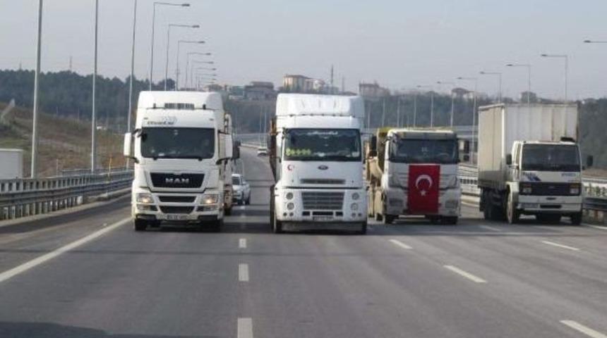 Yavuz Sultan Selim K&ouml;pr&uuml;s&uuml; Yolunda Kamyoncu Eylemi (1)