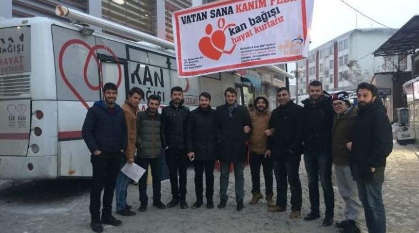 Ağrı&rsquo;da &rsquo;vatan Sana Kanım Feda&rsquo; Kampanyası