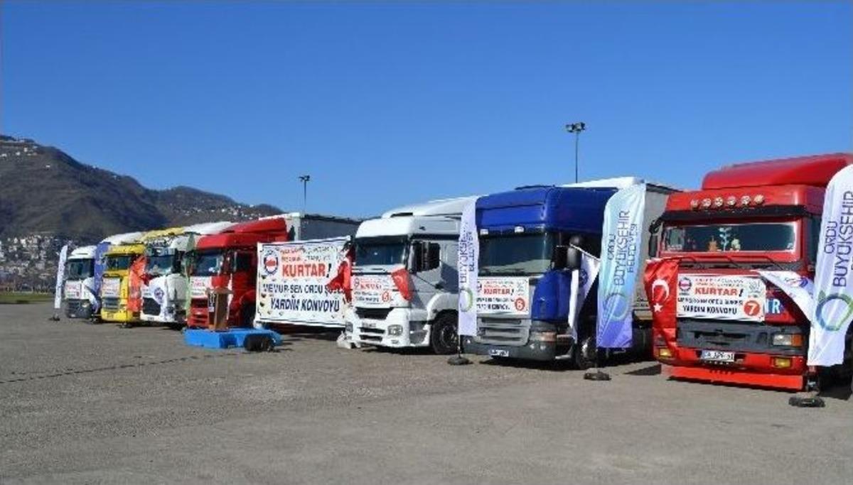 Ordu&rsquo;dan Halep&rsquo;e 7 Tır Dolusu Yardım