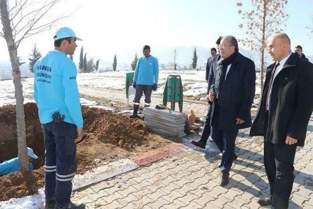 Büyükşehir, Sarıgöl’deki Hizmetleri İncelendi