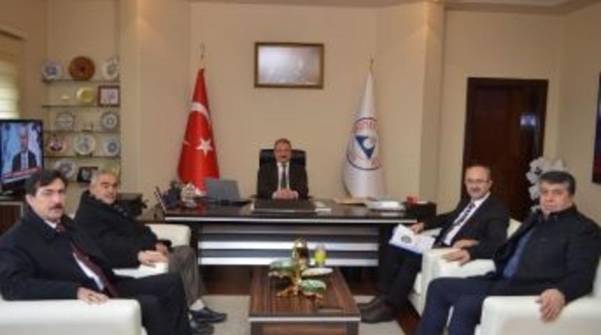 Başkan G&uuml;lc&uuml;oğlu&rsquo;ndan Rekt&ouml;r G&uuml;ven&rsquo;e Ziyaret