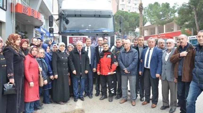 Soma&rsquo;dan Halep&rsquo;e 26 Ton Gıda Ve Giyim Yardımı