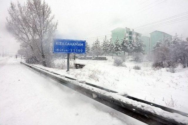 Kızılcahamam’da Yoğun Kar Yağışı