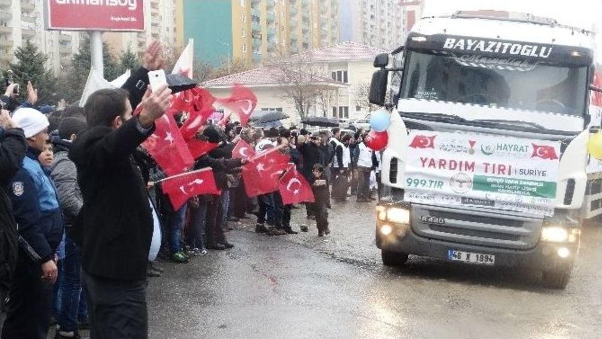 Bayırbucak T&uuml;rkmenlerine 47 Tırlık Yardım