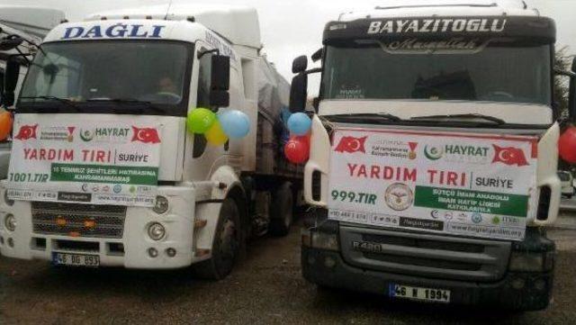 Kahramanmaraş tan Suriye ye 47 Tır lık Yardım 1
