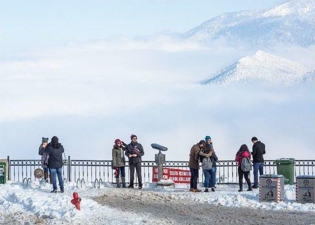 Denizli Teleferik’te Kar Keyfi