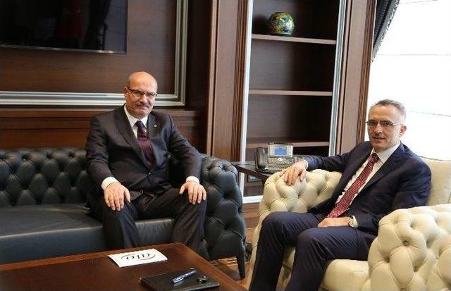 Ato Yönetimi Maliye Bakanı Ağbal’ı Ziyaret Etti 1