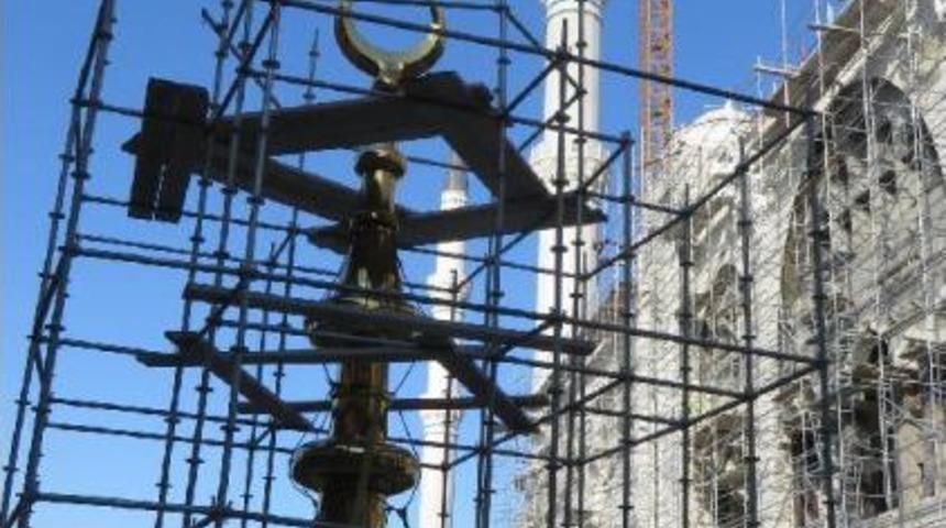 &Ccedil;amlıca Caminin Y&uuml;zde 75'i Tamamlandı