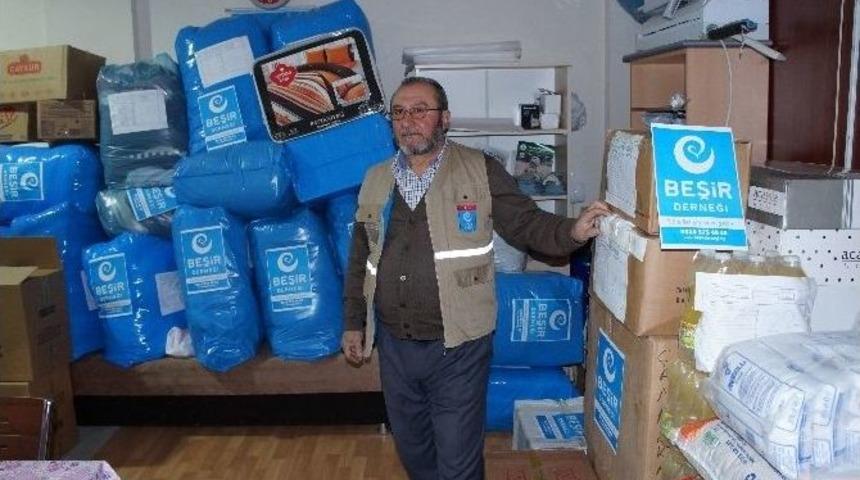 &Ccedil;anakkale Beşir Derneği Halep İ&ccedil;in Yardım Topladı