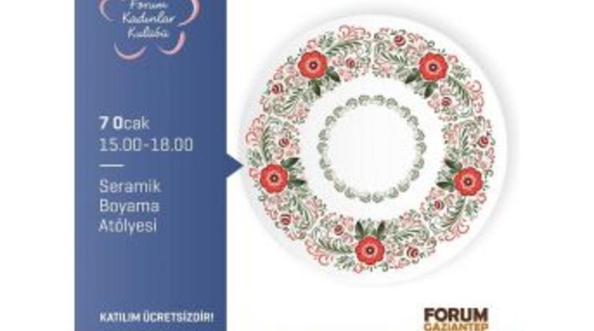 Seramik Boyama At&ouml;lyesinde Kadınlar H&uuml;nerlerini Konuşturacak