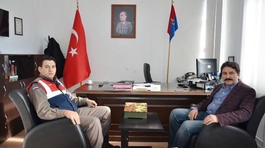 Başkan Kalın&rsquo;dan İl&ccedil;e Jandarma Komutanı İmre&rsquo;ye Hayırlı Olsun Ziyareti