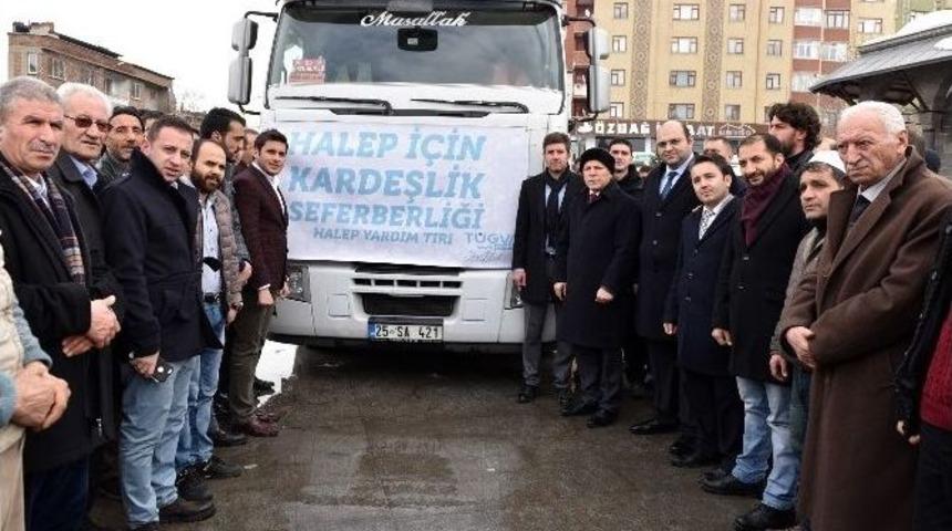 T&uuml;gva&rsquo;dan Halep&rsquo;e Yardım Tır&rsquo;ı