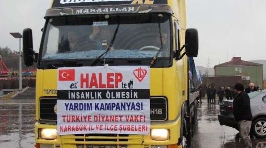 Yardım Tırları Halep İ&ccedil;in Yola &Ccedil;ıktı