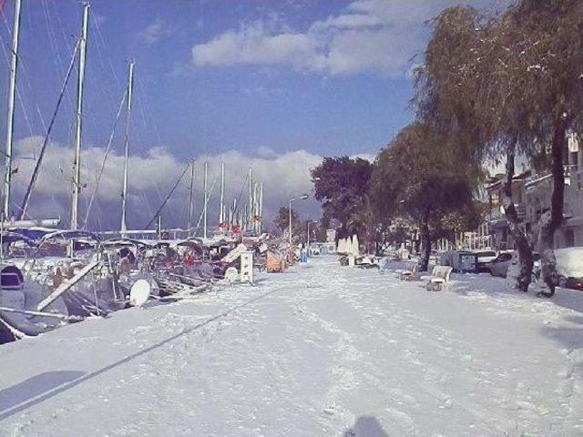 Foça Beyaza Büründü