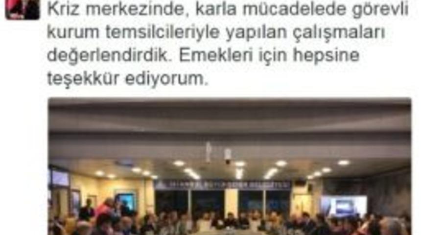 Vali Şahin, Akom&rsquo;da Kar &Ccedil;alışmaları İzledi