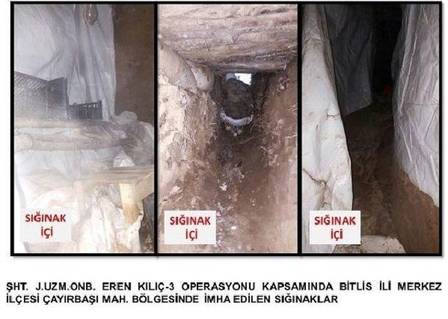 Bitlis'te Pkk Sığınakları Imha Edildi