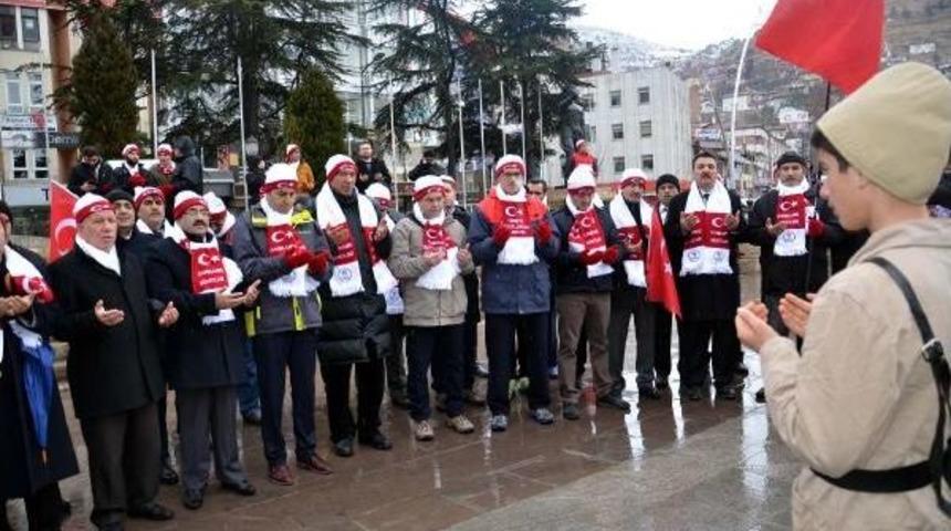 Tokat'ta Sarıkamış Şehitleri I&ccedil;in Y&uuml;r&uuml;y&uuml;ş