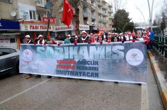 Tokat'ta Sarıkamış Şehitleri Için Yürüyüş