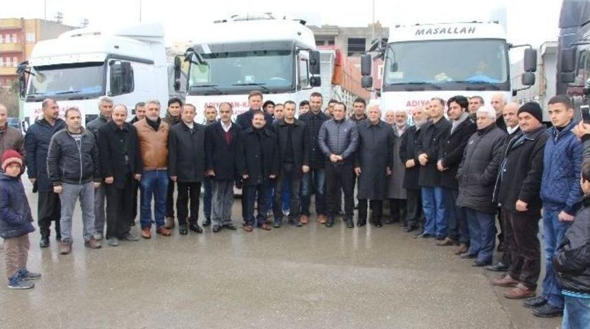 Suriye İ&ccedil;in Yardım Tırları Yola &Ccedil;ıktı