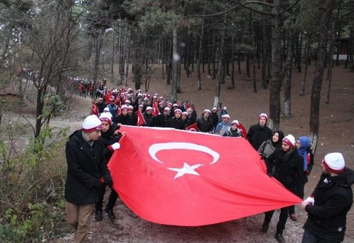 Karab&uuml;k&rsquo;te Sarıkamış Şehitlerini Anma Y&uuml;r&uuml;y&uuml;ş&uuml; Yapıldı