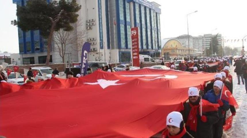 Edirne'de Eksi 10 Derecede Sarıkamış Şehitleri Y&uuml;r&uuml;y&uuml;ş&uuml;