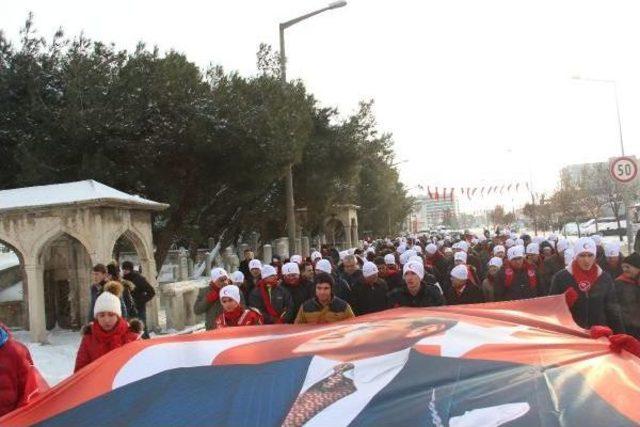 Edirne'de Eksi 10 Derecede Sarıkamış Şehitleri Yürüyüşü