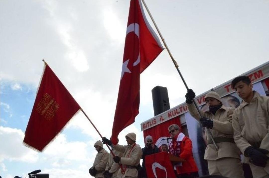 Bitlis&rsquo;te Sarıkamış Şehitleri Anısına Y&uuml;r&uuml;y&uuml;ş Ve Bayraklı G&ouml;steri D&uuml;zenlendi